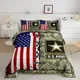 3 Pcs Grey Camo Comforter Bedding Set Full Size Camouflage Army Design Bedding Collections for Kid