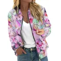 Women's Jackets Spring Autumn New Fashion Retro Long Sleeve Coat 2024 Casual Zipper Cardigan Floral