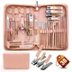 Pink 30 Pcs Manicure Set Professional Nail Clipper Set Stainless Steel Solid Manicure Kit Nail Care