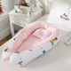 Baby Nest Bed with Pillow 85*50cm Portable Crib Travel Bed Infant Toddler Cotton Cradle for Newborn