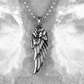 Rose Wings Animal Mens Long Necklaces Pendants Chain Punk Hip Hop for Boy Male Stainless Steel