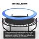 10/12 Feet Trampoline Protection Mat Round Spring Protection Cover Trampoline Safety Water-Resistant