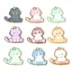 10 PCs Lovely Cartoon Alloy Cat Charms Multicolor Cat Animal Enamel Pendants For Jewelry Making Diy