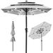 Arlmont & Co. Shifah 10' Lighted Market Umbrella in Gray | 96 H x 120 W x 120 D in | Wayfair 346BA42859C1474D94C83624FBBB7A8D