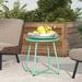 Ebern Designs Outdoor Side Table, Weather-Resistant Round Side Table, Black Patio End Table w/ Adjustable Feet | 17.75 H x 18 W x 18 D in | Wayfair