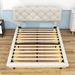 Latitude Run® Full Upholstered Platform Bed w/ Light Stripe & Slats in Brown | Wayfair CC9448A80BF7417885FEC5C176160E9F