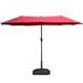 Ivy Bronx Logreira 13'1" x 6'7" Rectangular Market Umbrella in Red | 90.94 H x 157.4 W x 78.74 D in | Wayfair C9071A9C3CD349E09E1A6FBBA1D186A1