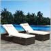 Latitude Run® Binzel Outdoor Wicker Chaise Lounge - Set of 2 in Brown | 35 H x 25.4 W x 76.6 D in | Wayfair 0191740D2C814BED9CBE50E5D2C3C835