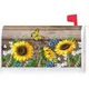 1pc Sunflower Butterfly Magnetic Mailbox Cover Wooden Board Spring Summer Buckle Post Box Cover Wrap