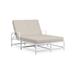 Sunset West Bristol Double Chaise Metal in White | 34 H x 52 W x 72 D in | Outdoor Furniture | Wayfair SW501-99-FLAX-STKIT