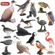 Oenux Wald Vogel Tiere wilde Strauß Elster Eule Krähe Flamingos Figuren Action figur PVC Garten