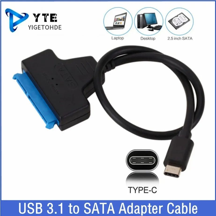 USB 3.1 Typ C zu SATA Easy Drive Line Desktop 2,5 Zoll Festplattenlinie Notebook-Festplatte Daten lesen High Speed Universal Image