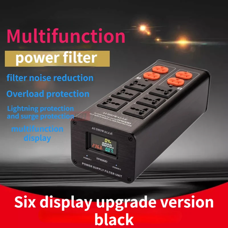 TP1000 Power Filter Buchse Fieber Audio Power Purifier Blitz Schutz Surge Schutz Filter Buchse Power Bank Image