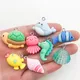 Breloques Colorées en Résine en Forme de Poisson Tortue Coquillage Conque Petit Pendentif pour