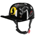 Elektrische Roller Motorrad Helm Persönlichkeit Retro Baseball Kappe für Harley Ente Zunge Bucktail