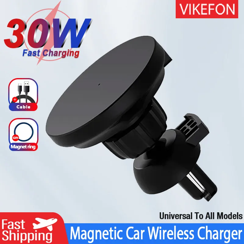 30w magnetisches Auto kabelloses Ladegerät geeignet für iPhone 12 13 14 15 Pro Max Mini Air Vent Autotelefon halter stehen schnelles Aufladen des Autos Image