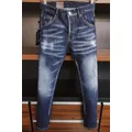 Jeans Skinny elasticizzati da uomo di qualità da uomo Classic Luxury Brand Blue Denim Pants uomo