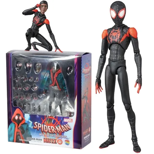Auf Lager Mafex Spider Man Action figur Spielzeug Spiderman in die Spinnen vers Meilen Morales