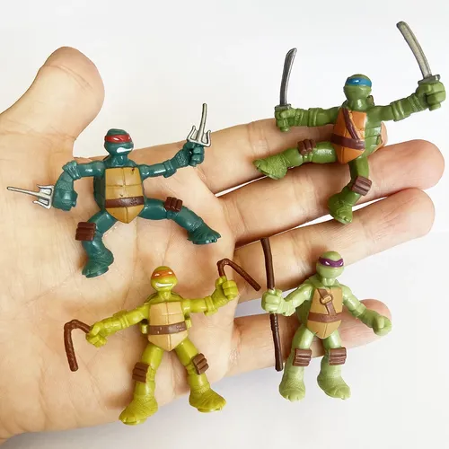 8 Pcs Mini Turtles Aktionen Figur Cartoon Tartaruga Turtles Spielzeug Für Kinder Anime Figur Kuchen