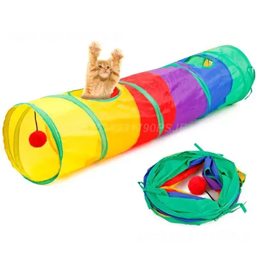 Indoor Spaß tragbare Peek Hole Spielzeug für kleine Haustiere zusammen klappbare Kätzchen Spielzeug