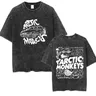 Punk Rock Arctic scimmie Tour Music Tracklist t-shirt uomo donna Hip Hop Vintage lavato t-shirt