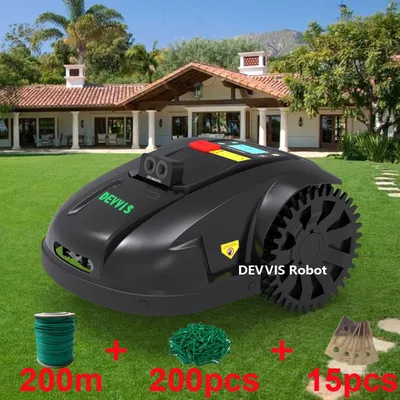 DEVVIS-Robot Tondeuse à Gazon E1800U avec Capteur à Ultrasons Offre Flash Grande Remise Seulement