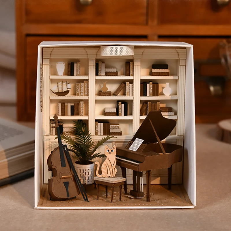 Holz Mini Puppe Haus DIY Kit für die Herstellung von Raums pielzeug Home Schlafzimmer Dekoration mit Möbel Kit mit LED für Home Decoration Geschenke Image