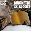 Kapvoe magnetische Ski brille Set Anti-Fog UV400 Schutz Schnee brille Snowboard für Männer Frauen