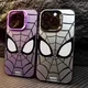 Coque rigide antichoc Spider Man Art Line pour iPhone 15 14 13 12 11 Pro Max Plus Mini Poly