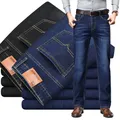 Jeans fins d'été pour hommes pantalons en denim droits décontractés jeans de travail FJ03