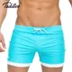 TADDLEE − Boxer de natation pour hommes maillot de bain bleu uni grande taille média short de