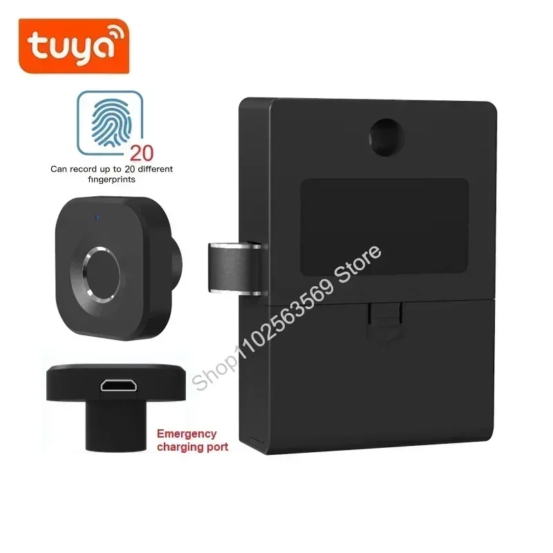 Tuya Intelligenz Elektronisches Türschloss Keyless Lock für Schublade Schrank Spind Möbel Fingerabdruck Tuya APP Entsperren Smart Lock Image
