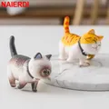 NAIERDI – poignée de meuble en résine colorée design chat design de dessin animé idéale pour