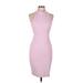 Elizabeth and James Casual Dress - Bodycon: Pink Solid Dresses - Women's Size 8