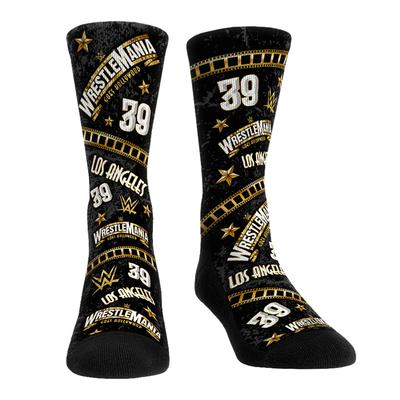 Unisex Rock Em Socken Schwarze WWE WrestleMania 39 Crew Socken Image