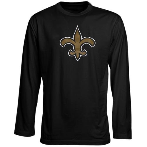 New Orleans Saints Vorschul-Langarm-T-Shirt mit Team-Logo - Schwarz