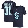 Youth Philipp Grubauer Deep Sea Blue Seattle Kraken Name & Number T-Shirt