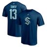 Men's Brandon Tanev Deep Sea Blue Seattle Kraken Authentic Stack Name & Number T-Shirt