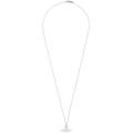 Silver Thin Lines Flat Orb Pendant Necklace - Black - Vivienne Westwood Necklaces