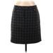 Eddie Bauer Wool Skirt: Gray Houndstooth Bottoms - Women's Size 6