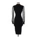 Almost Famous Casual Dress - Sweater Dress: Black Dresses - New - Women's Size Small