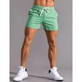 Homme Short de survêtement Short Short d'été Cordon Taille elastique Couleur unie Confort Respirable Court Extérieur Intérieur Mode Casual Sport Rose Claire Vert Micro-élastique