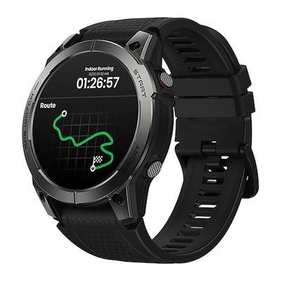 696 Stratos3pro Montre intelligente 1.43 pouce Smartwatch Montre Connectée Bluetooth Podomètre Rappel d'Appel Moniteur de Sommeil Compatible avec Android iOS Hommes GPS Mode Mains-Libres Rappel de