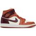 White & Orange Air Jordan 1 Mid Sneakers