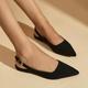 Women's Flats Slip-Ons Dress Shoes Comfort Shoes Party Daily Bridesmaid Shoes Flat Heel Pointed Toe Casual Minimalism Suede Loafer Almond Black Red