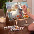 1pc DIY Horse Painting Kit for Adults 16 20 Inch Acrylic Paint by Numbers Set Easy to Follow Manual Relaxing and Creative Activity for Beginners Home Decorative Art Piece