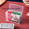 Transparent Plastic Card Storage Box: Ideal Organizer for Game Cards, ID Cards, Playing Cards, Business Cards, and More