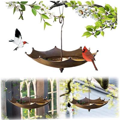 Umbrella-Shaped Bird Trough,Hanging Bird Feeder Tray,Umbrella Hummingbird Feeder for Outdoors for Outside Hanging Seed Platform Feeders