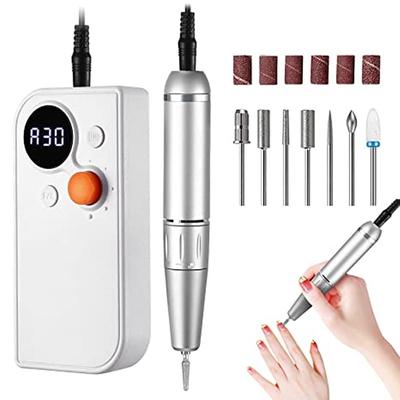 Professional Portable Nail Drill Kit Rechargeable Nail Machine Electric Cordless Efile Nail Drill Set with 7 Nail Bits, Manicure Pedicure Tool