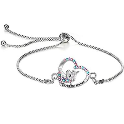 Unicorn Necklace Cute Colorful Diamond Accessories Necklace Gift